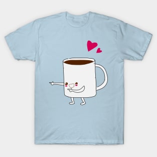 Coffee and Donut Pair - Right (Coffee) T-Shirt